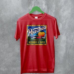 Peaches Records Music Logo Graphic Album Fan Style Band Retro Gift T-Shirt 166